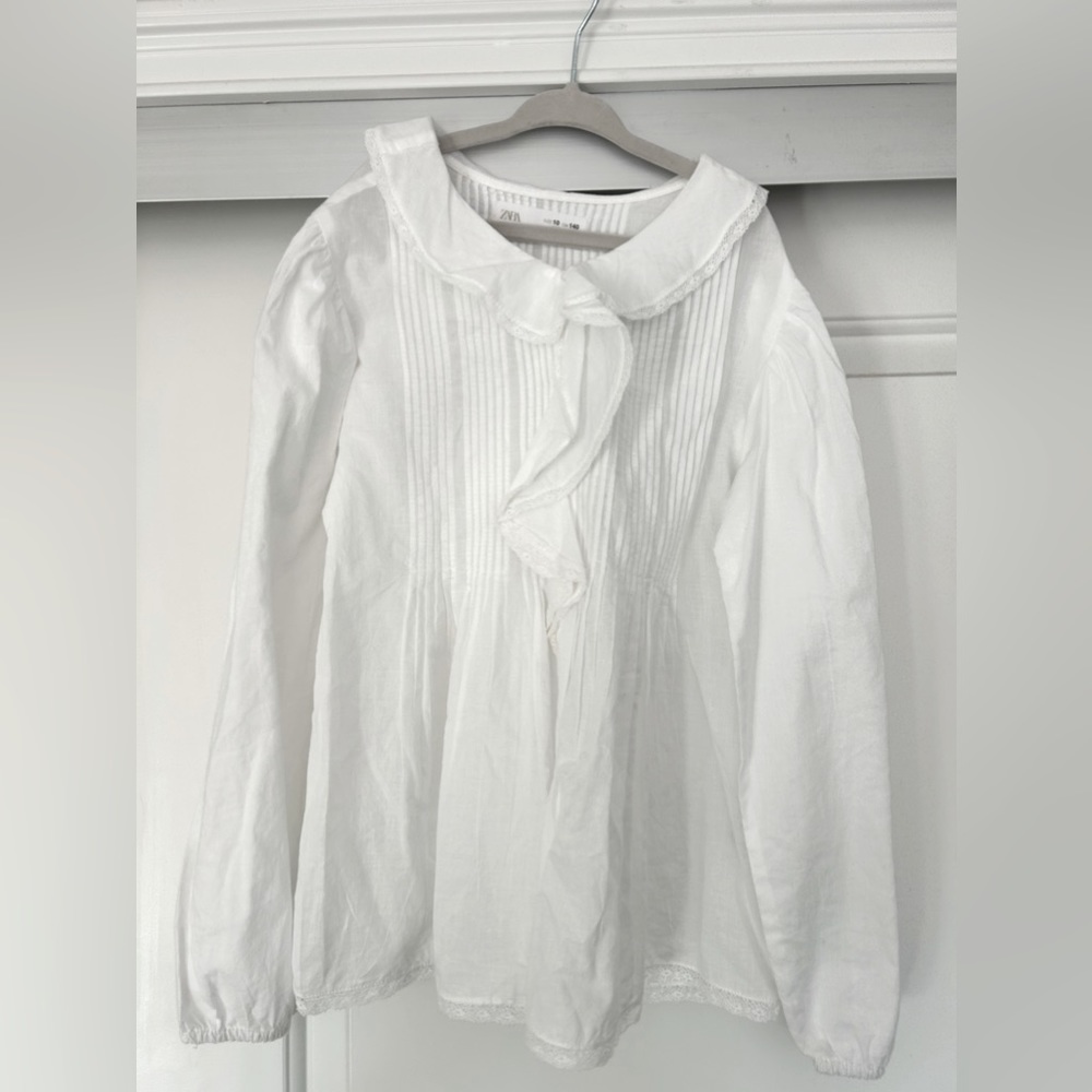 Zara Girls Lace trim Shirt
